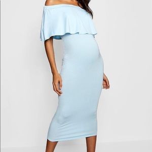 Maternity Off The Shoulder Midi Dress